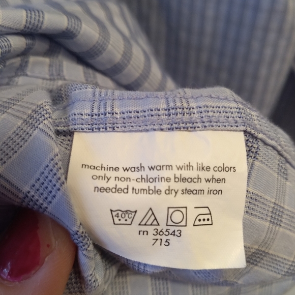 Michael Kors Blue/White Dress XL Shirt. - Picture 5 of 7